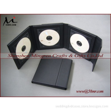 Elegant PU Leather CD DVD Disc Holder Storage Album for Wedding,1Pic,3Disc